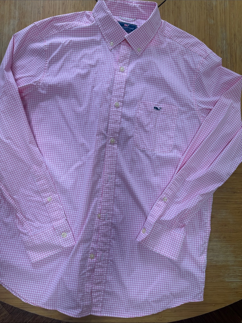 Vineyard Vines Pink Gingham Button-Down Shirt